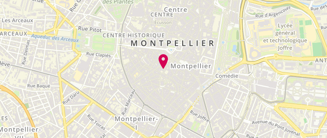 Plan de PRABONNEAU Françoise, 5 Rue de la Friperie, 34000 Montpellier