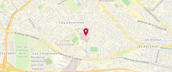 Plan de CLAVEL Robert, 25 Rue de Clementville, 34070 Montpellier