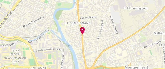 Plan de CHETBOUNE Julie, 524 Avenue de la Pompignane, 34000 Montpellier