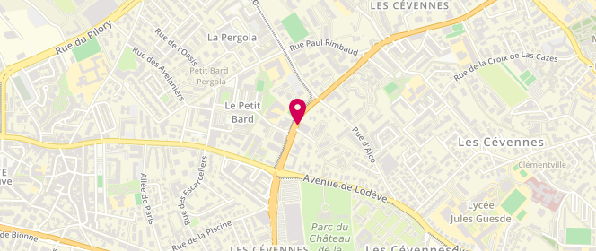 Plan de BOURBON Hervé, 141 Avenue Paul Bringuier, 34080 Montpellier