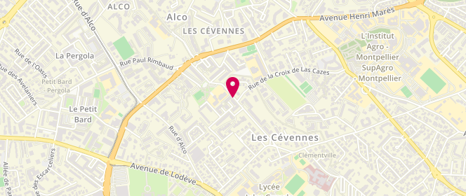 Plan de TÉA Marie Christine, Avenue Saint Clement, 34070 Montpellier