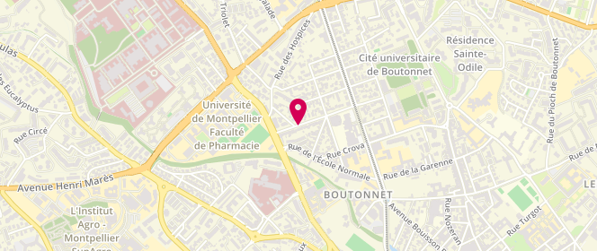 Plan de ADRA Stéphane, 18 Avenue Pierre d'Adhémar, 34090 Montpellier