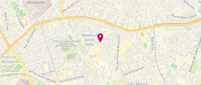 Plan de COURET Christine, 283 Rue du Pre Aux Clercs, 34090 Montpellier