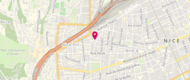 Plan de WORTMAN Jean-Joseph, 54 Rue Rossini, 06000 Nice