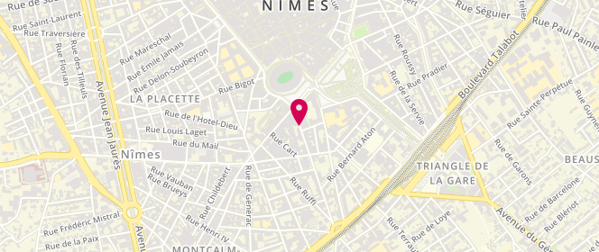 Plan de PETITET Marie-Lys, 7 Rue de la Cite Foulc, 30000 Nîmes