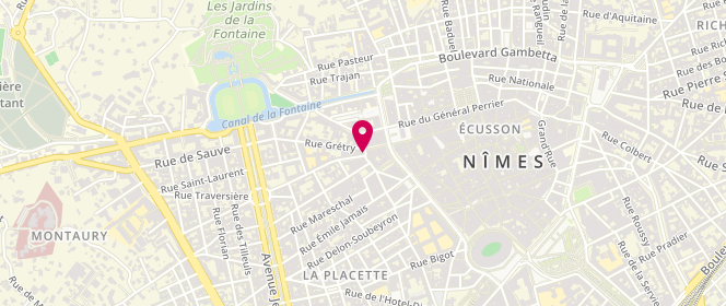 Plan de GRANDJEAN Philippe, 9 Rue Racine, 30000 Nîmes