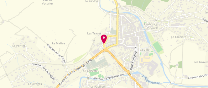 Plan de SANCHEZ Mireille, 9 Place du Lt Colonel Berthezene, 30170 Saint-Hippolyte-du-Fort