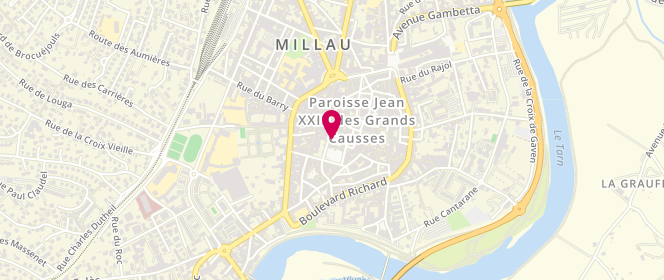 Plan de FONLUPT Bénédicte, 50 Place des Consuls, 12100 Millau