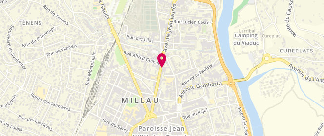 Plan de RAUX Michel, 36 Avenue Jean Jaurès, 12100 Millau