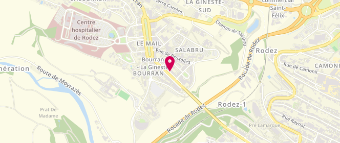 Plan de MALATERRE-BLAZY Valérie, 12 Avenue Jean Monnet, 12000 Rodez