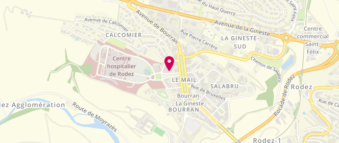 Plan de KHALFALLAH Medjdi, Avenue de l'Hopital, 12027 Rodez