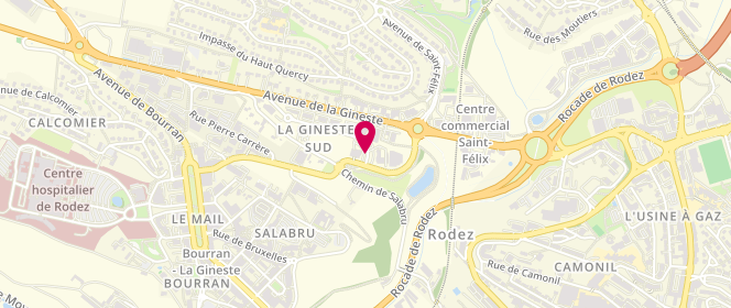 Plan de CAPOULADE Denis, 103 Rue du Docteur Theodor Mathieu, 12000 Rodez