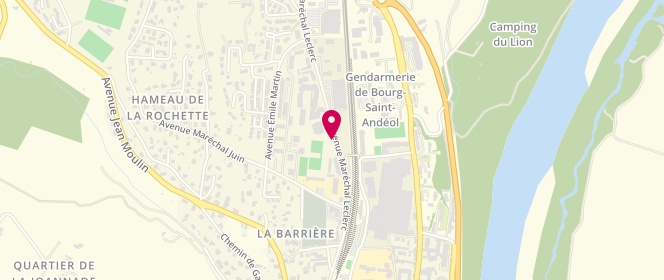 Plan de CARILLION Alain, 23 Avenue Marechal Leclerc, 07700 Bourg-Saint-Andéol