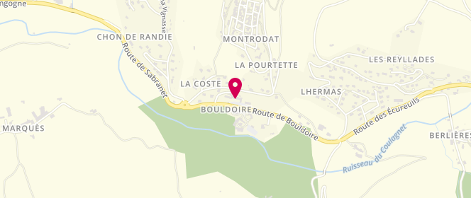 Plan de ZUIN Guy, 239 Route de Bouldoire, 48100 Montrodat