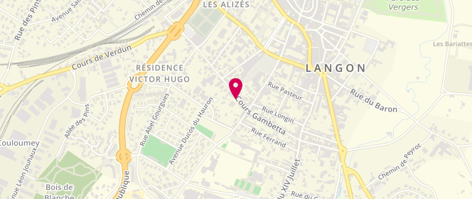 Plan de GARRIGOU Bertrand, 87 Cours Gambetta, 33210 Langon