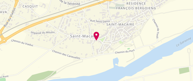 Plan de GONZALEZ-BIGOT Michèle, 29 Place Tourny, 33490 Saint-Macaire