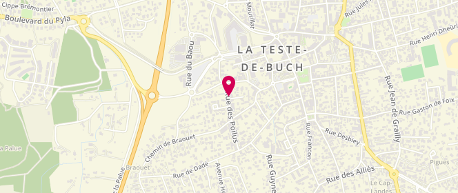 Plan de BAUJET Alain, 17 Bis Rue des Poilus, 33260 La Teste-de-Buch