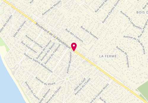 Plan de KHARFI Monia, 23 Boulevard de la Republique, 33510 Andernos-les-Bains