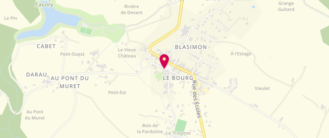 Plan de BOTTE-BOULANGER Claire, 1 Bis Rue du Vivier, 33540 Blasimon