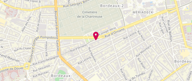 Plan de VEZON Géraldine, 208 Rue d'Ornano, 33000 Bordeaux