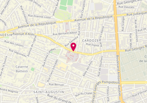 Plan de MASSE Romain, 114 Avenue d'Arès, 33074 Bordeaux