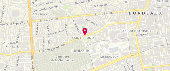Plan de GASPARD Sylvie, 120 Bis Rue Georges Bonnac, 33000 Bordeaux