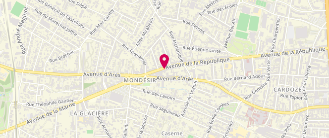 Plan de MAHOT Sylvie, 270 Avenue de la Republique, 33200 Bordeaux