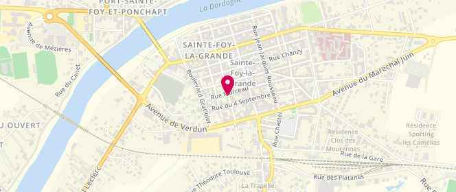 Plan de SCOTTO DI VETTIMO Laure, 53 Rue des Freres Reclus, 33220 Sainte-Foy-la-Grande