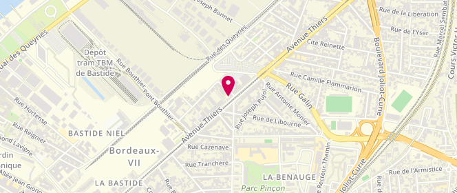 Plan de DARMAILLACQ Caroline, 244 Avenue Thiers, 33100 Bordeaux