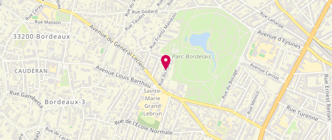 Plan de BEGUERIE Xavier, 33 Rue du parc, 33200 Bordeaux