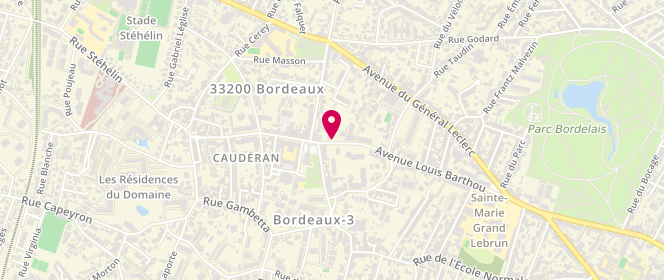 Plan de PIERROU-JOURDAN Fabienne, 131 Avenue Louis Barthou, 33200 Bordeaux