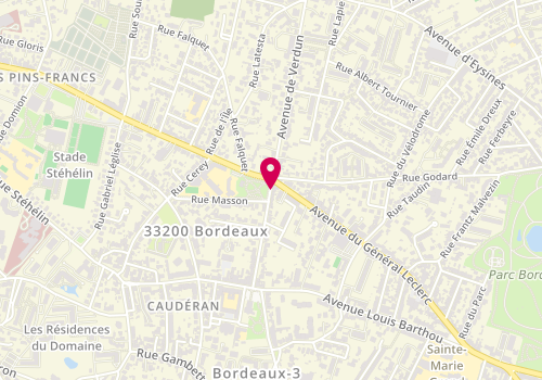Plan de GOYAT-LABBE Laurence, 75 Avenue Saint Amand, 33200 Bordeaux
