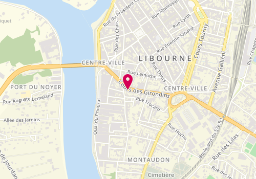 Plan de VOINEAU Catherine, 36 Cours des Girondins, 33500 Libourne