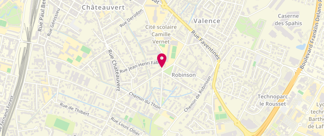 Plan de PONSON Isabelle, 132 Rue des Moulins, 26000 Valence