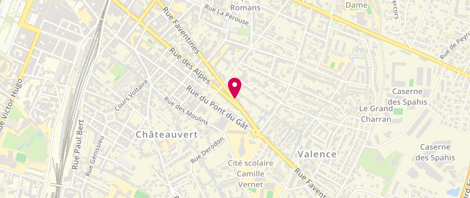 Plan de PIERRE-EPINEUSE Sandrine, 149 Rue Faventines, 26000 Valence