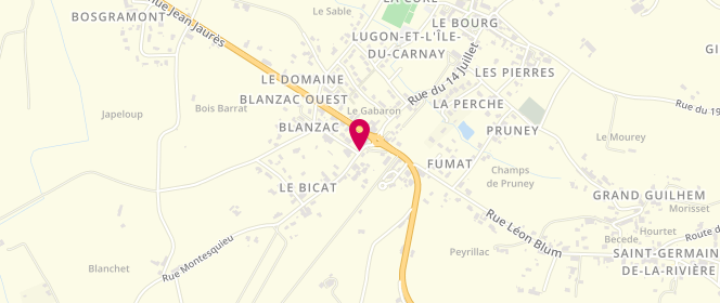 Plan de BERNARD Rémi, 2 Rue Montesquieu, 33240 Lugon-et-l'Île-du-Carnay