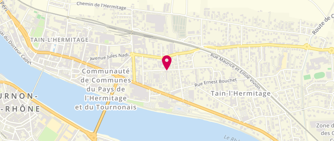 Plan de MOUTOUS Patrick, 9 Rue du Docteur Tournaire, 26600 Tain-l'Hermitage