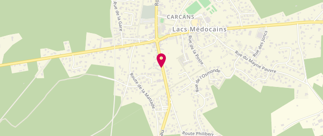 Plan de DURAND Philippe, 22 Route de Lacanau, 33121 Carcans