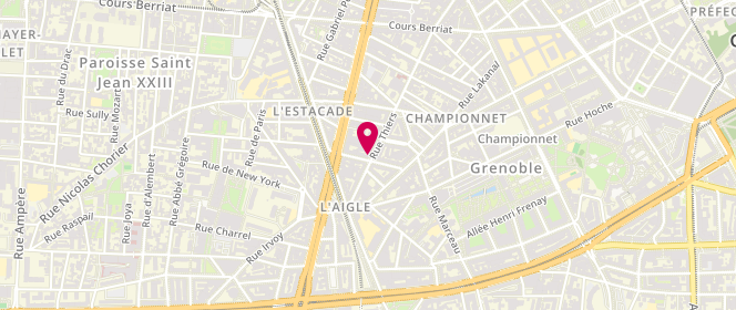 Plan de CORNET-DROGUET Nadine, 52 Rue Thiers, 38000 Grenoble