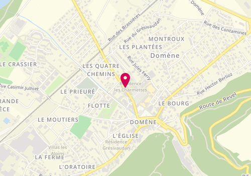 Plan de ROUX Antoine, 2 Rue Marius Charles, 38420 Domène