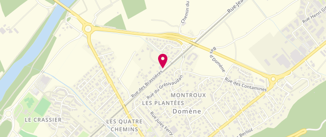 Plan de BOULET Stéphanie, 71 Rue des Brassieres, 38420 Domène