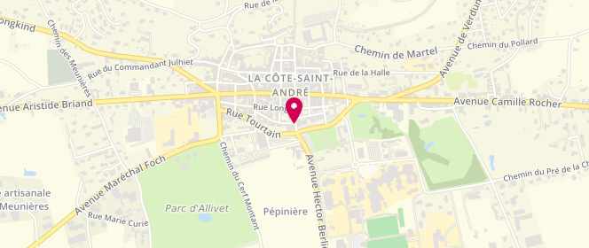 Plan de PETIT-RAMILLON Christine, 25 Rue Bayard, 38260 La Côte-Saint-André