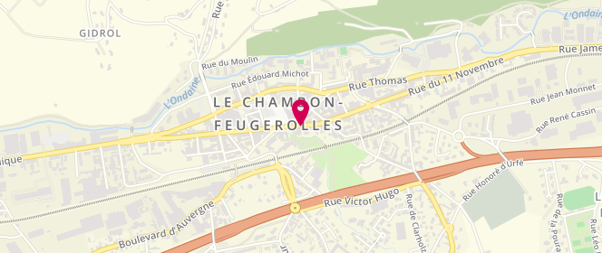 Plan de BERNE François, 6 Rue Gambetta, 42500 Le Chambon-Feugerolles