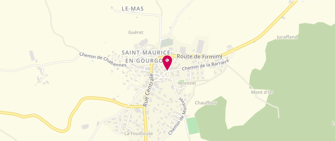 Plan de AGATHA-AHOUASSOU CORINNE Sani, 11 Rue des Hospices, 42240 Saint-Maurice-en-Gourgois