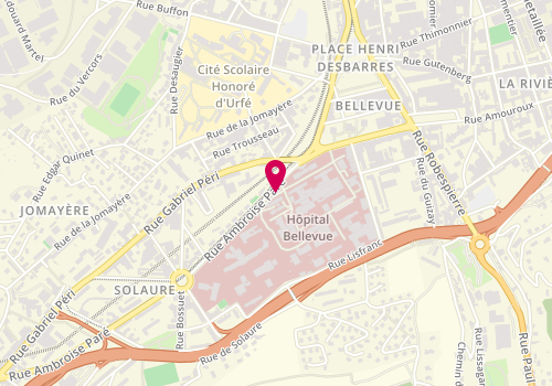 Plan de CHALABI Naïma, 3 Rue Ambroise Paré, 42100 Saint-Étienne