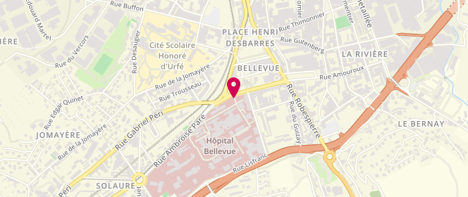 Plan de VERCHERIN Paul, 25 Boulevard Pasteur, 42000 Saint-Étienne
