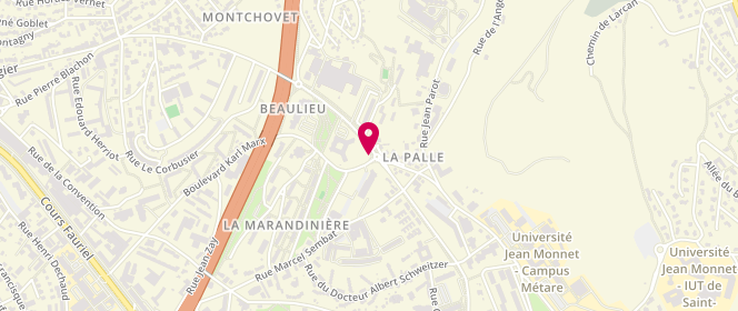 Plan de PALAGHIU Délia, 32 Boulevard de la Palle, 42100 Saint-Étienne