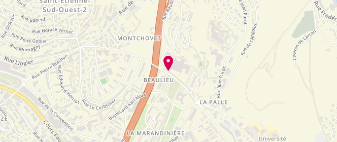 Plan de LECLAIR-ROUFFIANGE Laure, 39 Boulevard de la Palle, 42030 Saint-Étienne