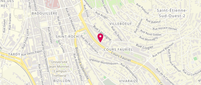 Plan de FRACHON Laurence, 17 Cours Fauriel, 42100 Saint-Étienne
