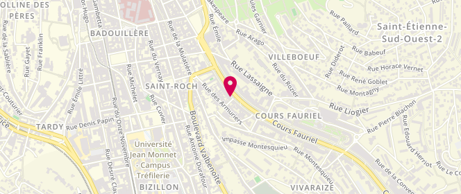 Plan de GETENET Jean Claude, 36 Cours Fauriel, 42100 Saint-Étienne